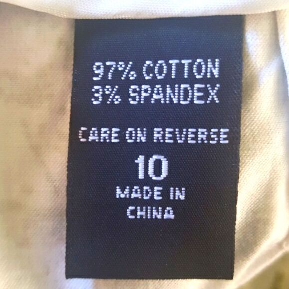 NEW YORK & COMPANY Tropical Skirt Chartreuse Green White Palm Leaves - Picture 5 of 8